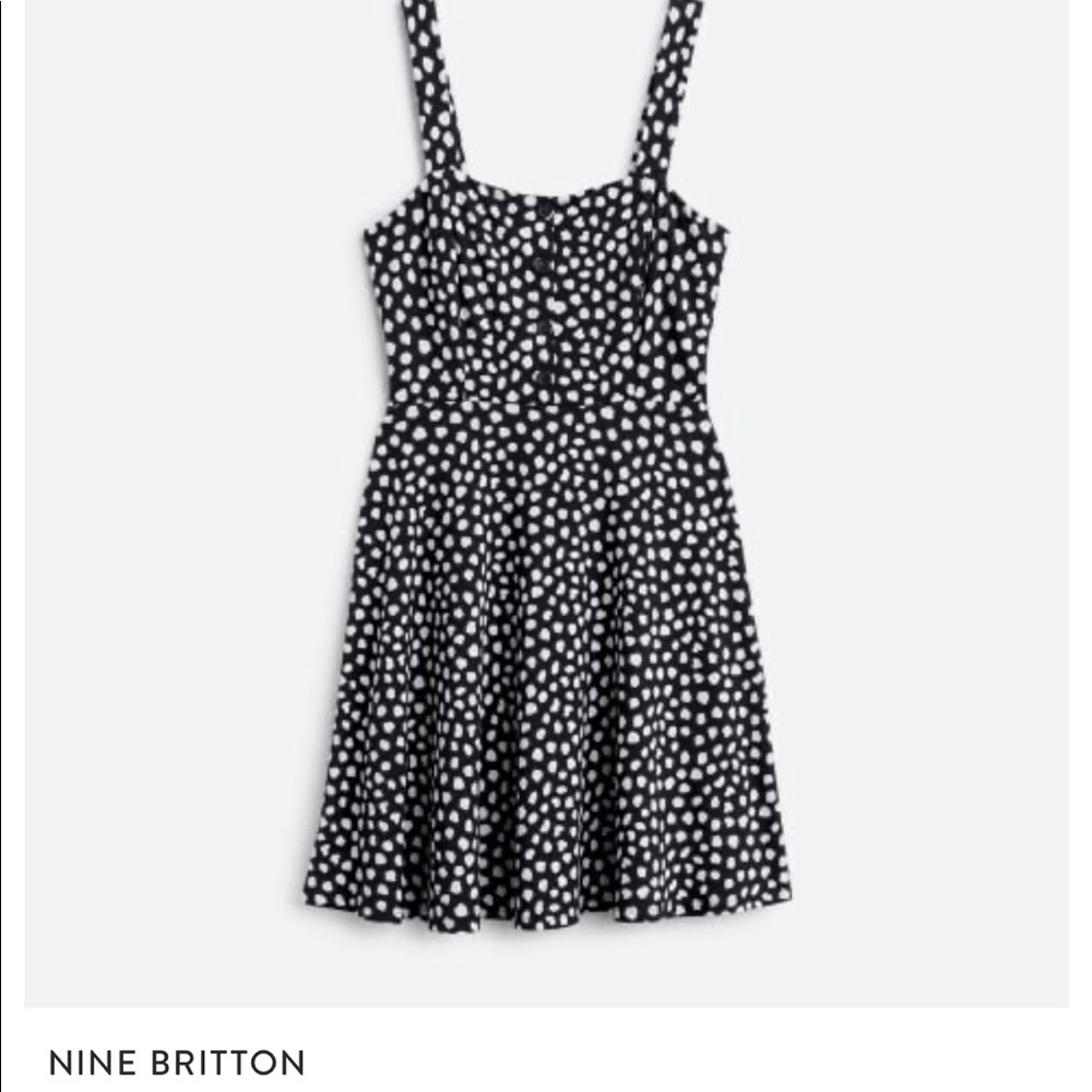 Dress. Black with white polka dots. Size XL